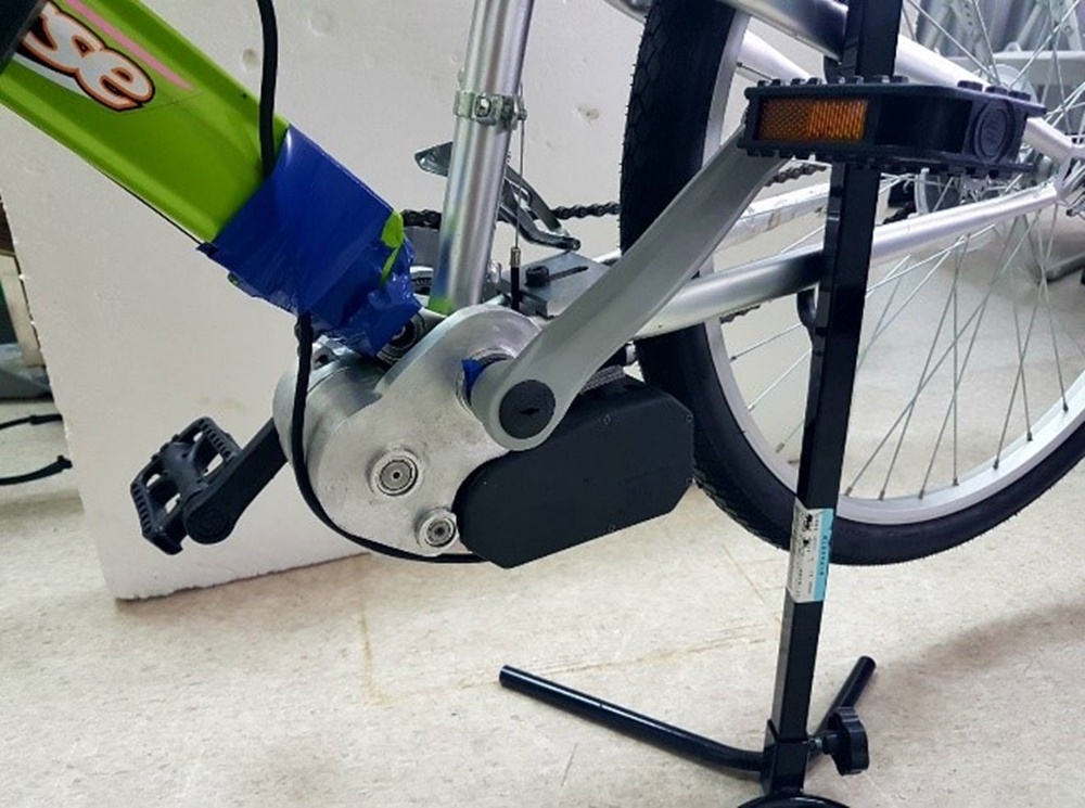 「模組式雙輸入輔助自行車助力器」實體裝置照片